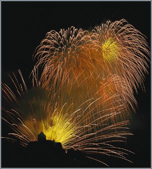 The firework displays for the national holiday